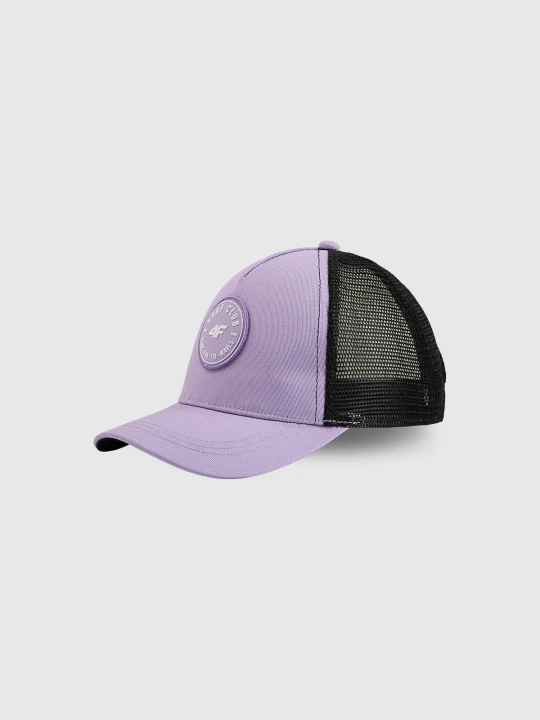 Zdjęcie produktu 4F Czapka trucker z daszkiem dziecięca - fioletowa MT