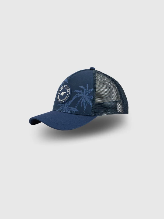 Zdjęcie produktu 4F Czapka trucker z daszkiem dziecięca - granatowa MT