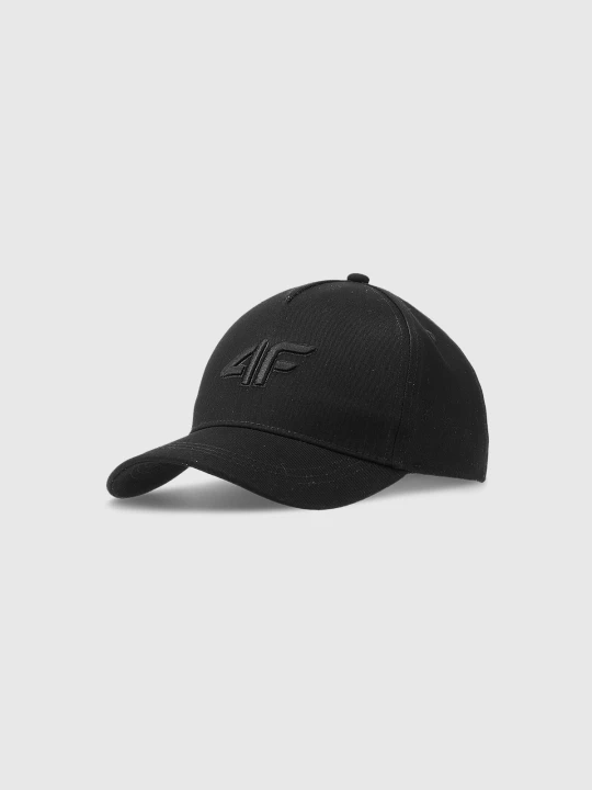 Zdjęcie produktu 4F Czapka z daszkiem strapback dziecięca - czarna Uniwersalny