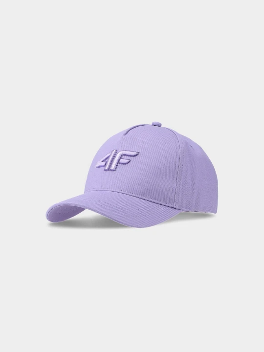 Zdjęcie produktu 4F Czapka z daszkiem strapback dziecięca - fioletowa Uniwersalny