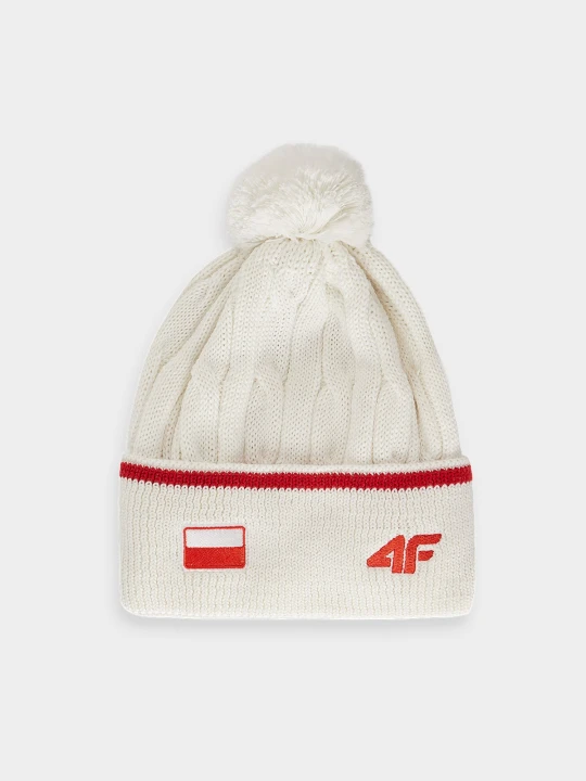 Zdjęcie produktu 4F Czapka zimowa z wełną merino uniseks - biała S