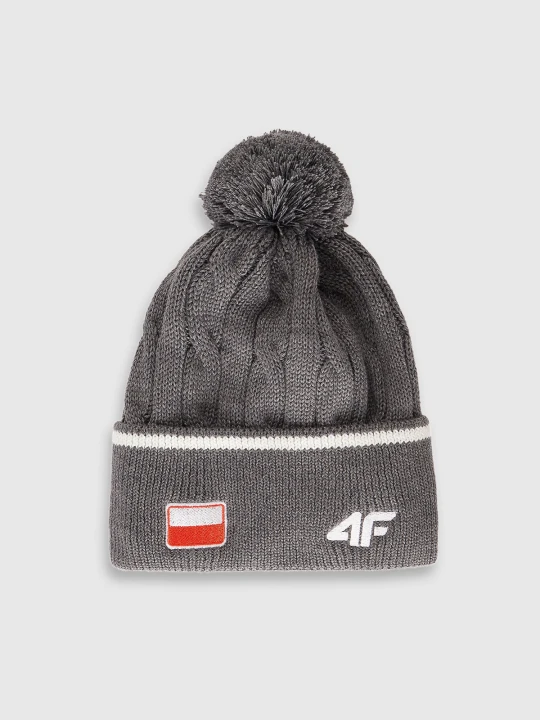 Zdjęcie produktu 4F Czapka zimowa z wełną merino uniseks - szara M