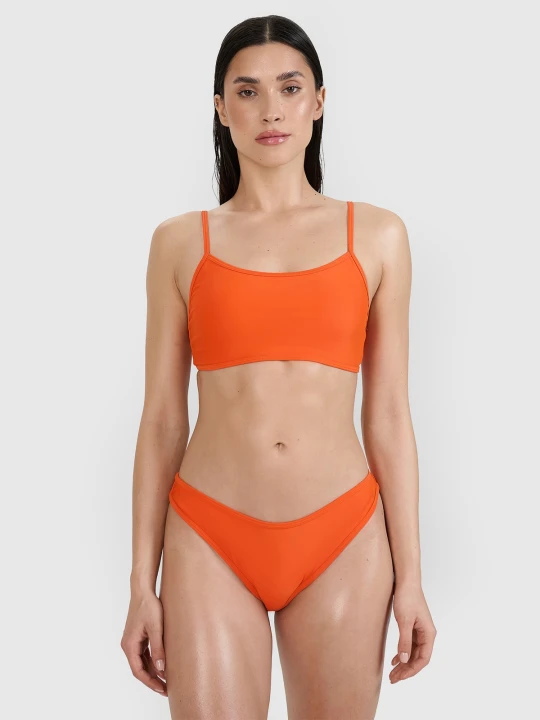 Zdjęcie produktu 4F Góra od bikini damska - pomarańczowa XS