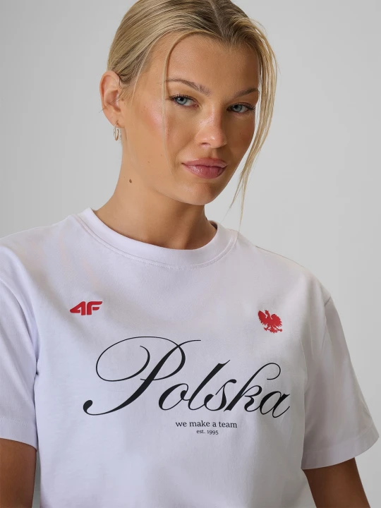 Zdjęcie produktu 4F Koszulka kibica damska - biała S