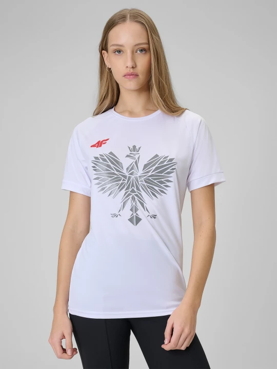 Zdjęcie produktu 4F Koszulka kibica uniseks - biała 3XL