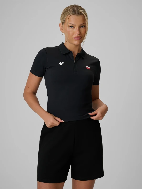 Zdjęcie produktu 4F Koszulka kibica polo damska - czarna XS