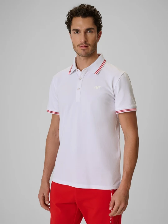 Zdjęcie produktu 4F Koszulka kibica polo męska - biała M