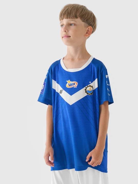 Zdjęcie produktu 4F Koszulka klubowa domowa z sezonu 2024 / 25 chłopięca 4F x Stal Mielec - multikolor 158 / 164 (12-14 lat)