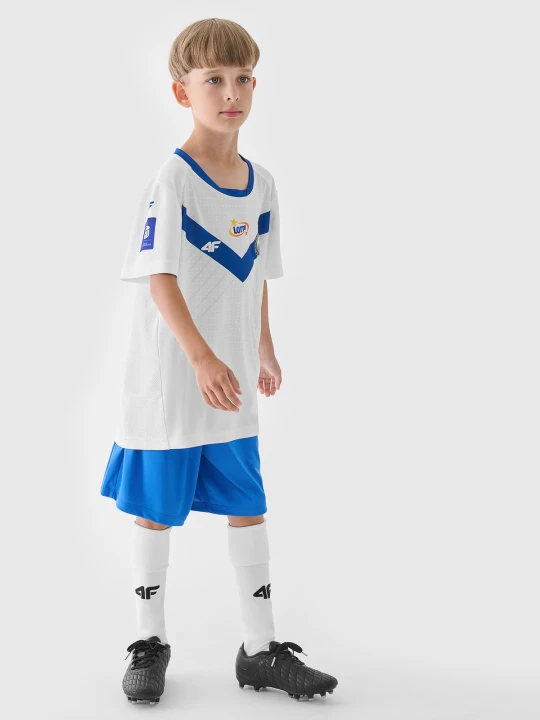 Zdjęcie produktu 4F Koszulka klubowa wyjazdowa z sezonu 2024/25 chłopięca 4F x Stal Mielec - multikolor 158/164 (12-14 lat)