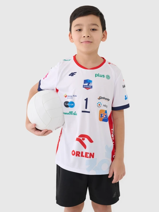Zdjęcie produktu 4F Koszulka meczowa replika domowa z sezonu 2024 / 2025 dziecięca 4F x Zaksa Kędzierzyn-Koźle - Kurek - multikolor 98 / 104