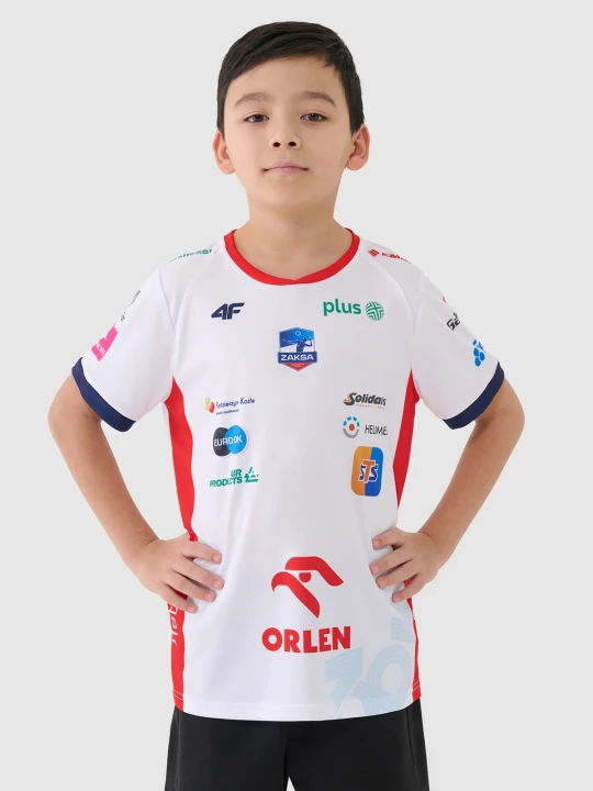 Zdjęcie produktu 4F Koszulka meczowa replika domowa z sezonu 2024 / 2025 dziecięca 4F x Zaksa Kędzierzyn-Koźle - multikolor 98 / 104