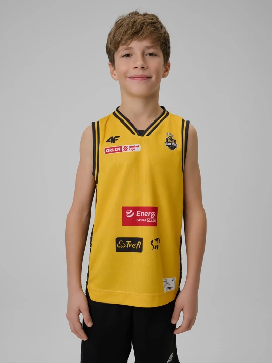 Zdjęcie produktu 4F Koszulka meczowa replika domowa z sezonu 2025/26 dziecięca 4F x Trefl Sopot - żółta 122/128 (6-8 lat)