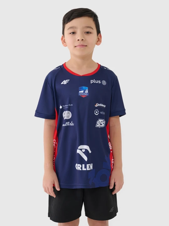 Zdjęcie produktu 4F Koszulka meczowa replika wyjazdowa z sezonu 2024 / 2025 dziecięca 4F x Zaksa Kędzierzyn-Koźle - multikolor 122 / 128 (6-8 lat)