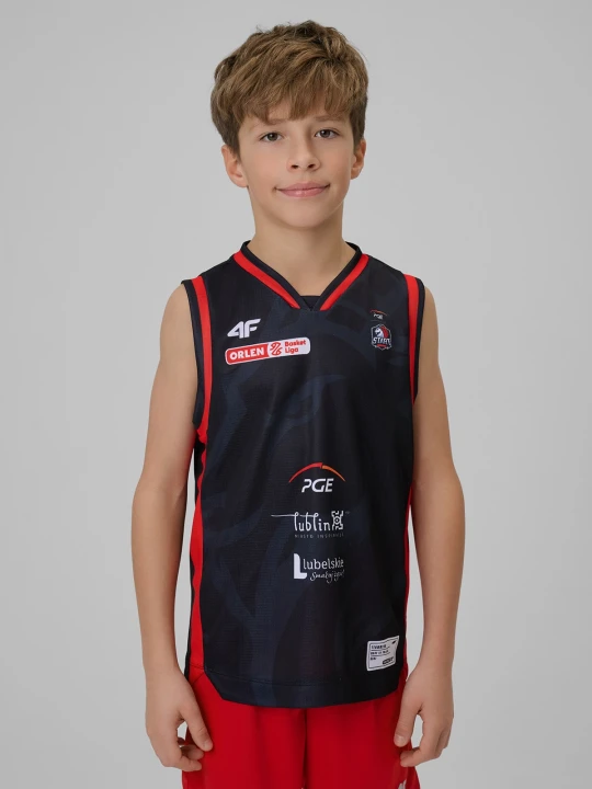 Zdjęcie produktu 4F Koszulka meczowa replika wyjazdowa z sezonu 2025 / 26 dziecięca 4F x Start Lublin - czarna 134 / 140 (8-10 lat)