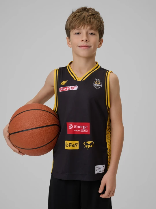 Zdjęcie produktu 4F Koszulka meczowa replika wyjazdowa z sezonu 2025 / 26 dziecięca 4F x Trefl Sopot - czarna 98 / 104