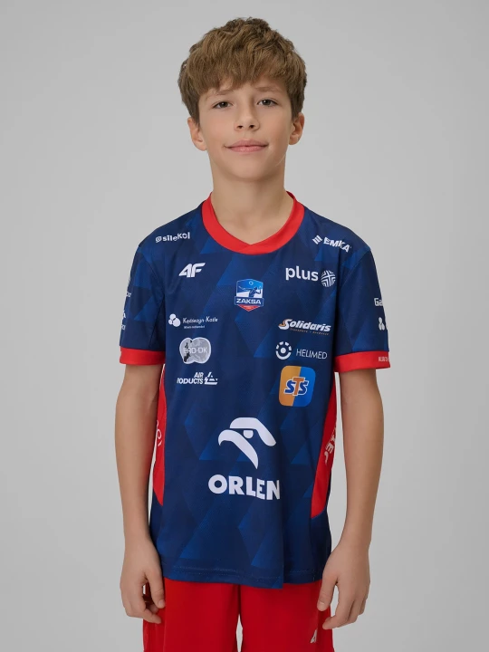 Zdjęcie produktu 4F Koszulka meczowa replika wyjazdowa z sezonu 2025 / 26 dziecięca 4F x ZAKSA Kędzierzyn-Koźle - granatowa 122 / 128 (6-8 lat)