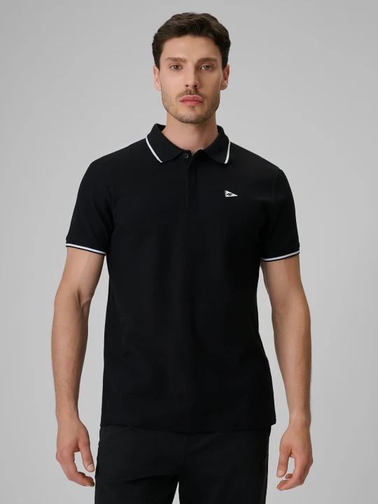 Zdjęcie produktu 4F Koszulka polo regular męska - czarna XXL