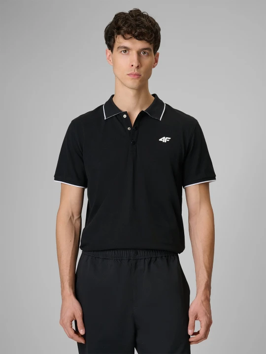 Zdjęcie produktu 4F Koszulka polo regular męska - czarna XL