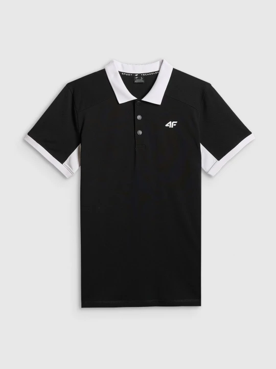 Zdjęcie produktu 4F Koszulka polo regular męska - czarna XL