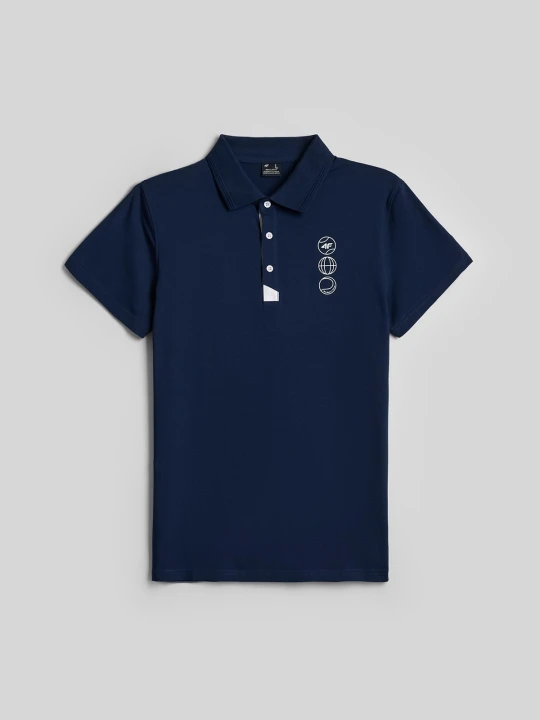 Zdjęcie produktu 4F Koszulka polo regular męska - granatowa XL