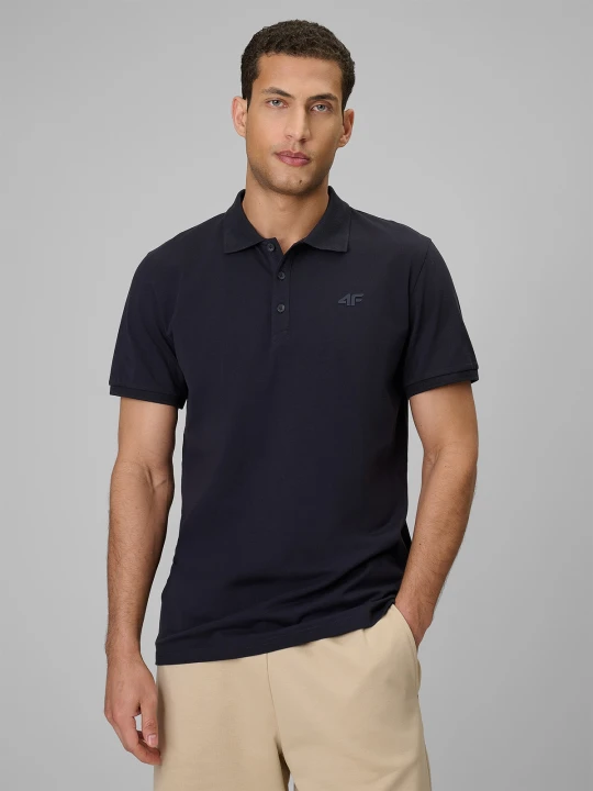 Zdjęcie produktu 4F Koszulka polo regular męska - granatowa XXL