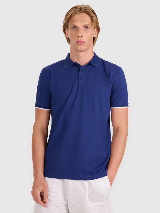 Zdjęcie produktu 4F Koszulka polo regular męska - granatowa S