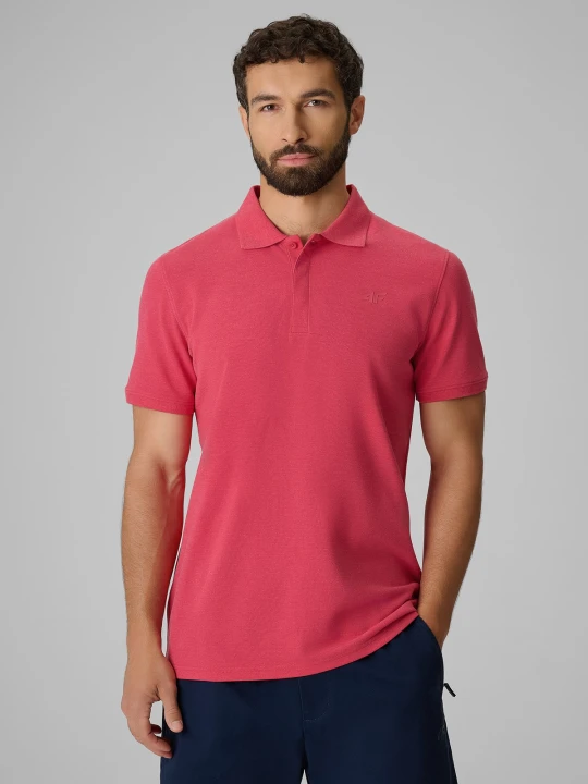 Zdjęcie produktu 4F Koszulka polo regular męska - różowa XXL