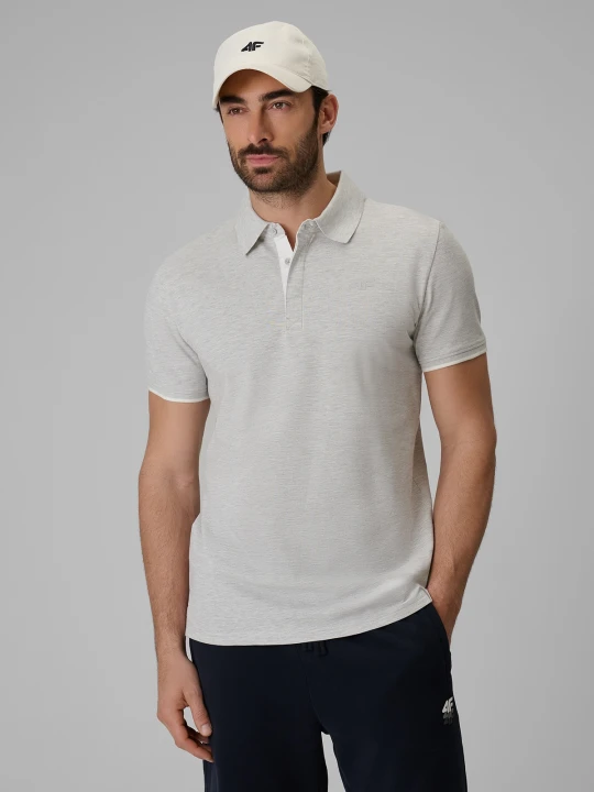 Zdjęcie produktu 4F Koszulka polo regular męska - szara XL