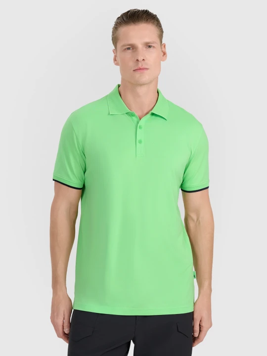 Zdjęcie produktu 4F Koszulka polo regular męska - zielona S