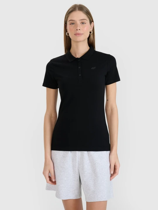 Zdjęcie produktu 4F Koszulka polo slim damska - czarna XS
