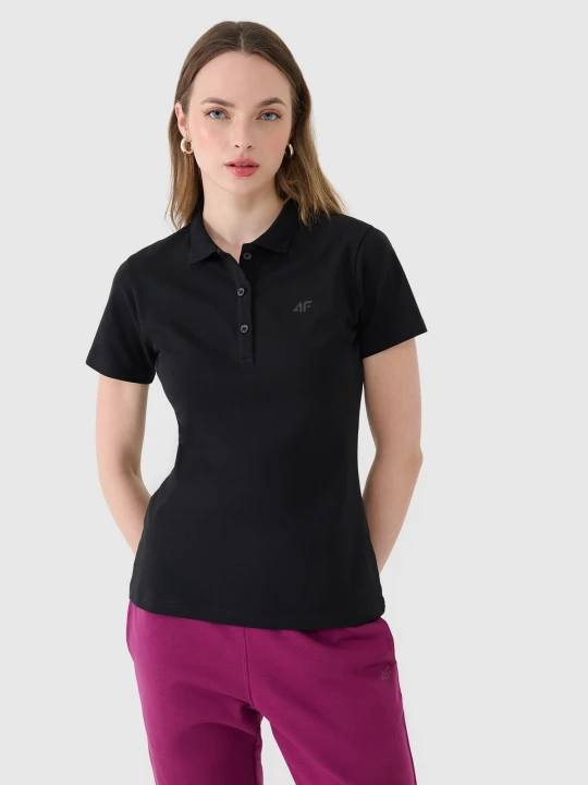 Zdjęcie produktu 4F Koszulka polo slim damska - czarna S