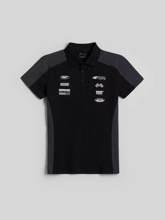 Zdjęcie produktu 4F Koszulka polo slim męska - czarna XXL
