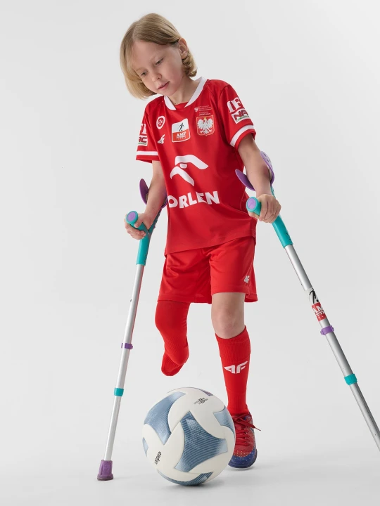 Zdjęcie produktu 4F Koszulka replika wyjazdowa AMP Futbol dziecięca - czerwona 122 / 128 (6-8 lat)