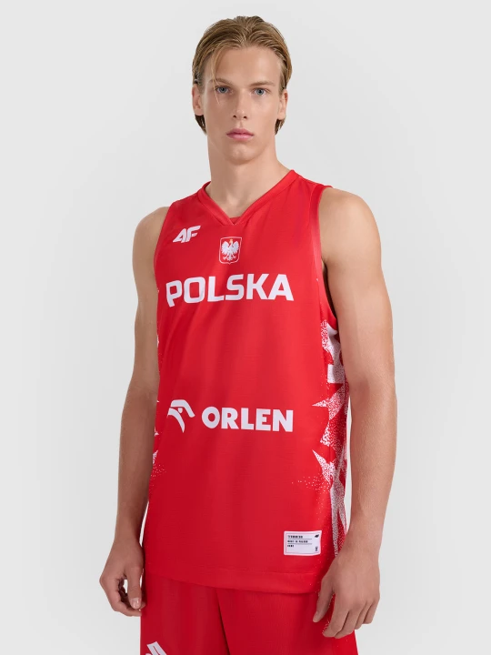 Zdjęcie produktu 4F Koszulka reprezentacyjna z możliwością personalizacji męska 4F x PZKOSZ - czerwona S