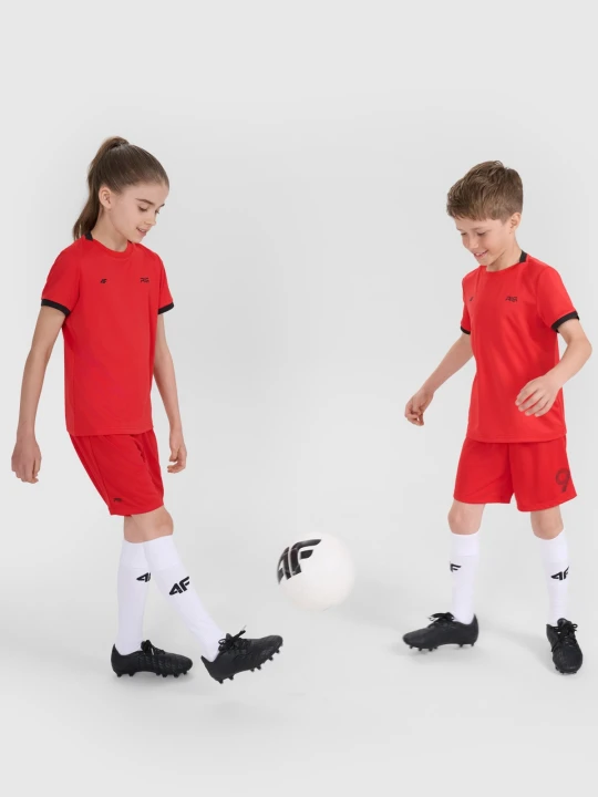 Zdjęcie produktu 4F Koszulka sportowa dziecięca 4F JUNIOR x Robert Lewandowski - czerwona 134 / 140 (8-10 lat)