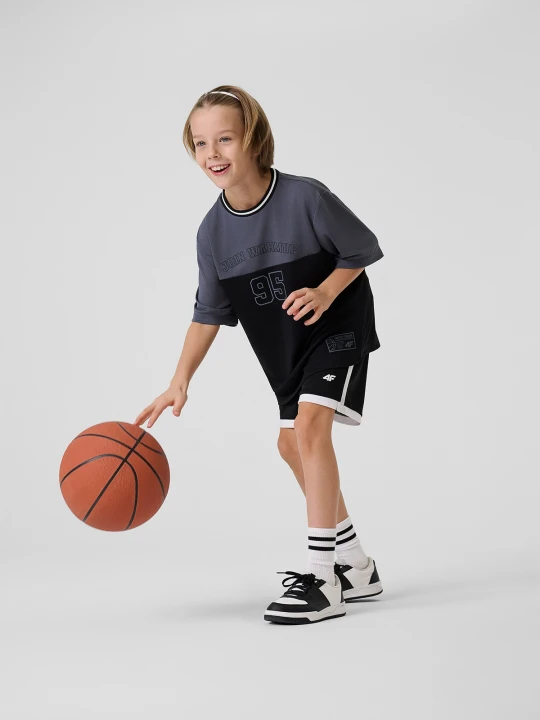 Zdjęcie produktu 4F Koszulka sportowa szybkoschnąca chłopięca - czarna 134 / 140 (8-10 lat)