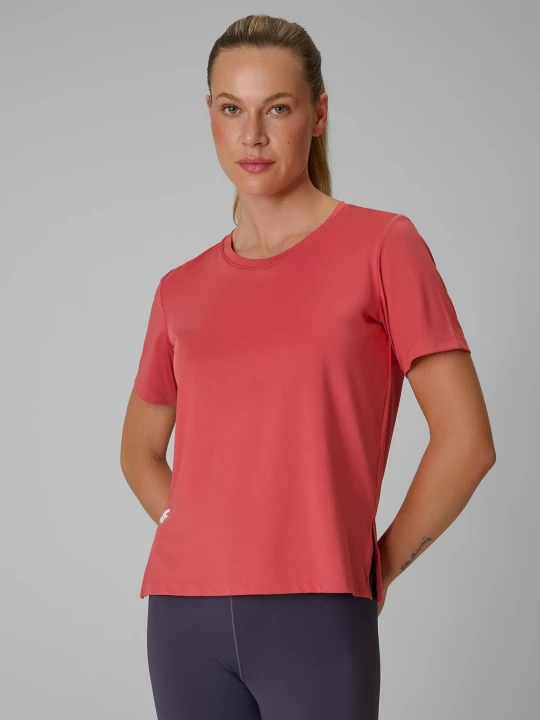 Zdjęcie produktu 4F Koszulka treningowa loose szybkoschnąca damska - koralowa XL Koralowy