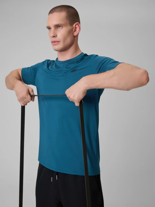 Zdjęcie produktu 4F Koszulka treningowa regular szybkoschnąca męska - granatowa 3XL