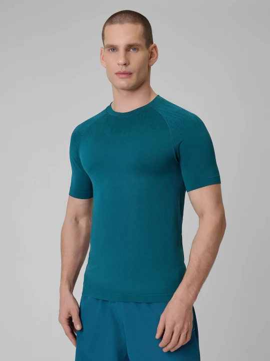 Zdjęcie produktu 4F Koszulka treningowa slim bezszwowa męska - granatowa L / XL