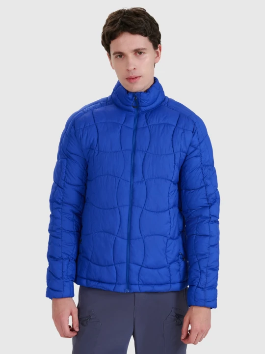 Zdjęcie produktu 4F Kurtka puchowa trekkingowa z wypełnieniem Primaloft Silver męska - niebieska XL