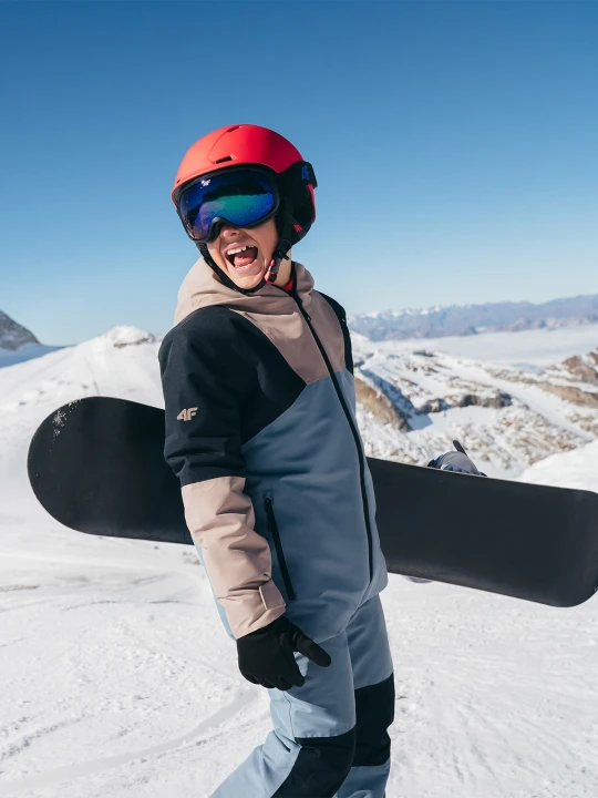 Zdjęcie produktu 4F Kurtka snowboardowa membrana 10000 chłopięca - brązowa 158 (12-13 lat)