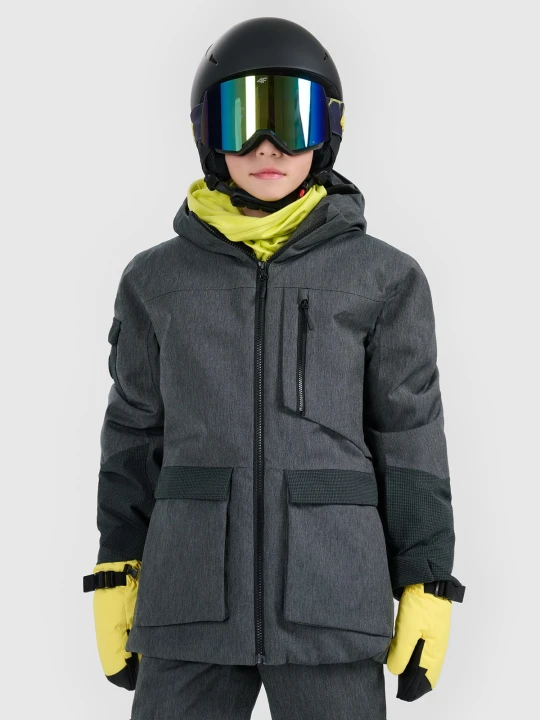Zdjęcie produktu 4F Kurtka snowboardowa membrana 10000 dziecięca - czarna 122 (6-7 lat)