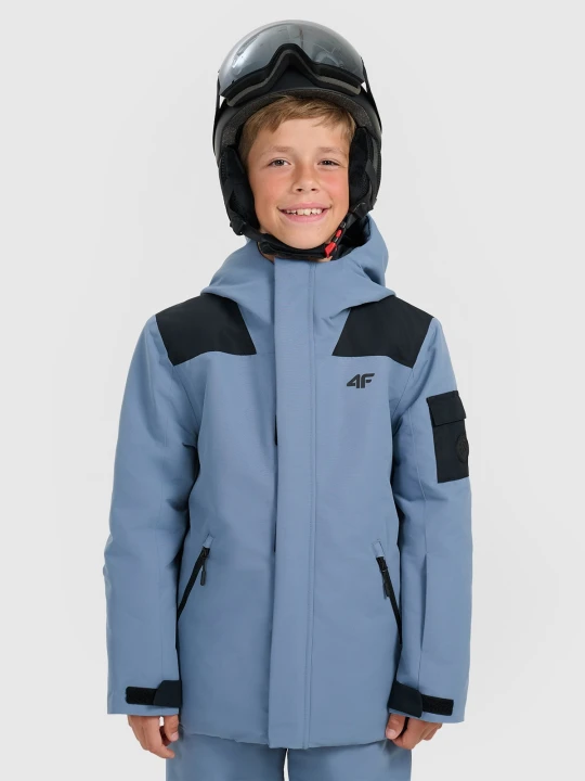 Zdjęcie produktu 4F Kurtka snowboardowa membrana 8000 chłopięca - granatowa 134 (8-9 lat)