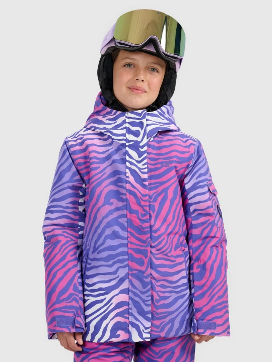 Zdjęcie produktu 4F Kurtka snowboardowa membrana 8000 dziewczęca - multikolor 122 (6-7 lat)