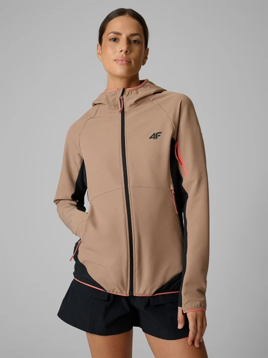 Zdjęcie produktu 4F Kurtka softshell wiatroodporna damska - beżowa S