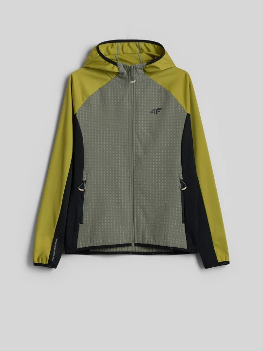 Zdjęcie produktu 4F Kurtka softshell wiatroodporna damska - oliwkowa XL zielony