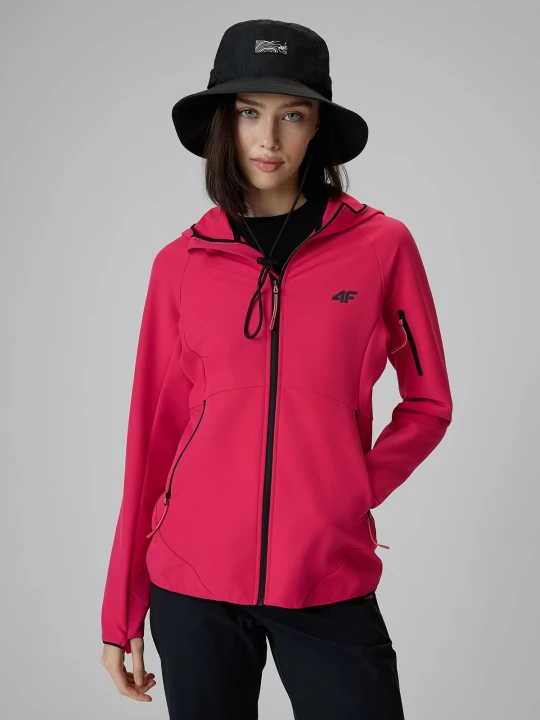 Zdjęcie produktu 4F Kurtka softshell wiatroodporna damska - różowa XS