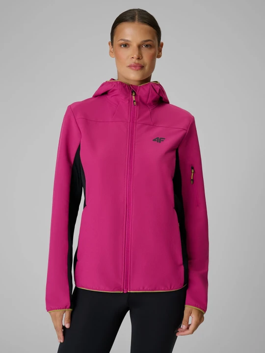Zdjęcie produktu 4F Kurtka softshell wiatroodporna damska - różowa S