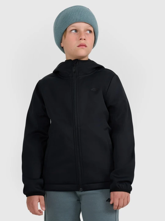 Zdjęcie produktu 4F Kurtka softshell wiatroodporna membrana 5000 chłopięca - czarna 146 (10-11 lat)