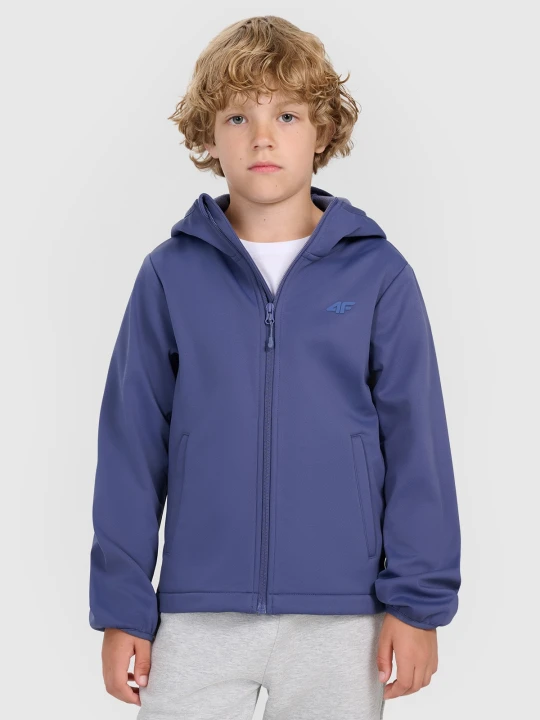 Zdjęcie produktu 4F Kurtka softshell wiatroodporna membrana 5000 chłopięca - granatowa 164 (13-14 lat)